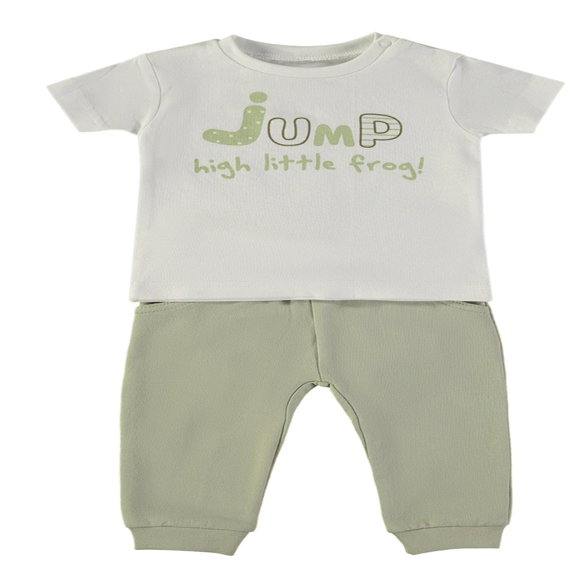 Wonderlife - Completo 2 Pezzi Maglietta + Pantaloni Lunghi Kaki