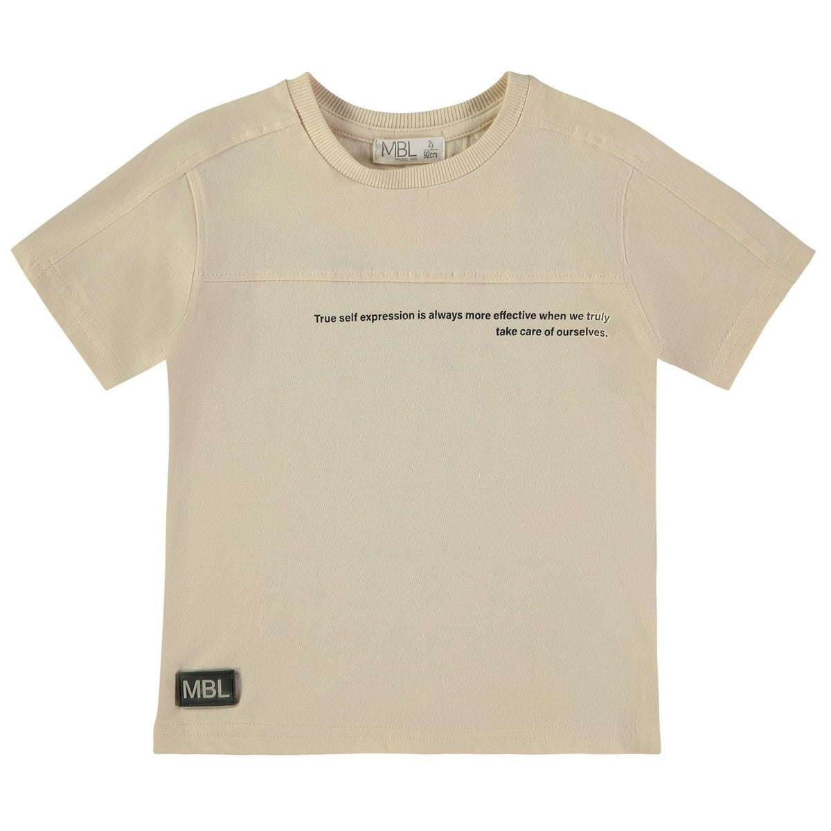 Wonderlife - Maglia Manica Corta Beige Slogan
